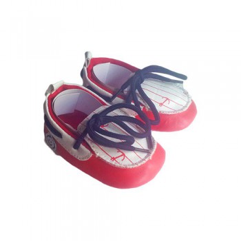 Scarpina scarpa mocassino Pastello bimbo neonato rosso
