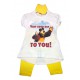 Completo maglia maglietta leggings bimba bambina Masha e Orso giallo