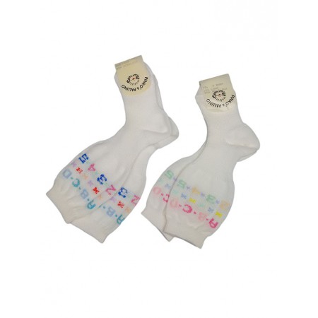 Confezione 2pz calza lunga calzino lana bimba neonato Pinko e Pallino