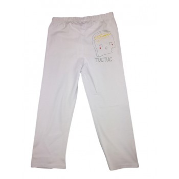 Pantalone leggings bimba bambina neonato Tuc Tuc bianco