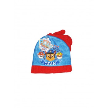 Set 2pz cappello cappellino muffole guanti bimbo bambinoPaw Patrol rosso