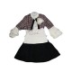Completo 3pz bambina gonna maglia e giacca Made in Italy