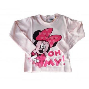 T-shirt maglia maglietta cotone bimba neonato Arnetta Disney baby Minnie rosa