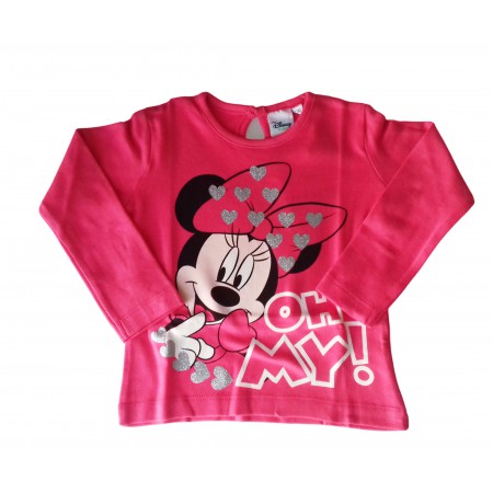 T-shirt maglia maglietta cotone bimba neonato Arnetta Disney baby Minnie fucsia