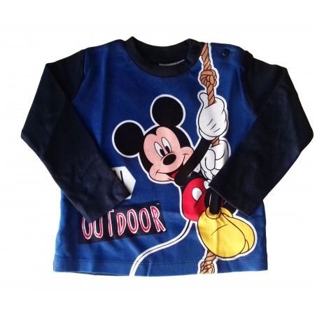 T-shirt maglia maglietta cotone bimbo neonato Arnetta Disney baby Mickey blu