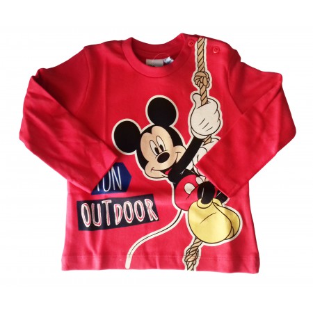 T-shirt maglia maglietta cotone bimbo neonato Arnetta Disney baby Mickey rosso