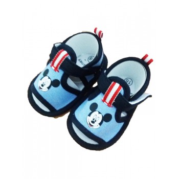 Scarpina scarpa sandalo bimbo neonato Disney baby Mickey cielo blu