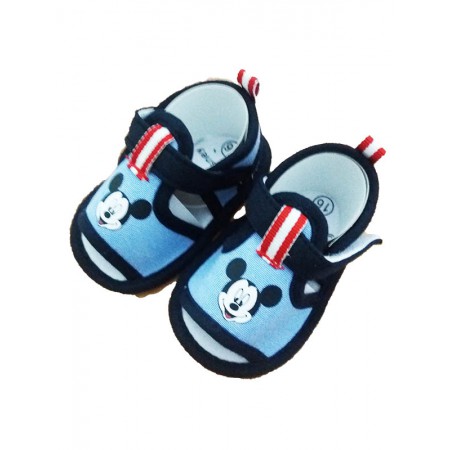 Scarpina scarpa sandalo bimbo neonato Disney baby Mickey cielo blu