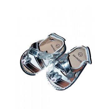 Scarpina scarpa sandalo bimba neonato Disney baby Minie grigio argento